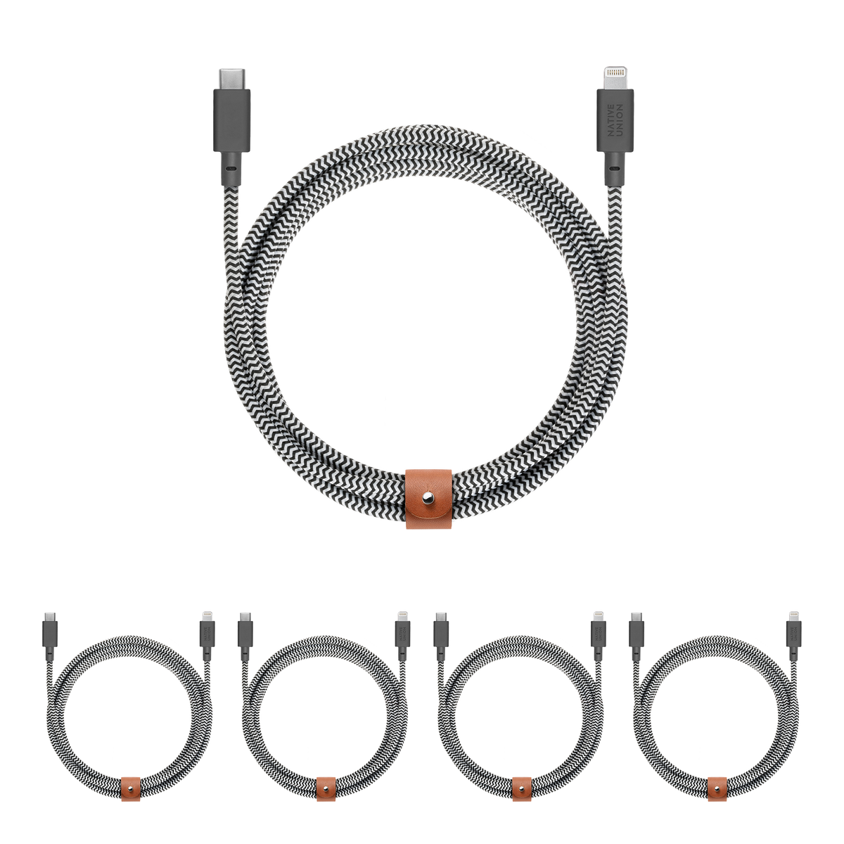 5-Pack Belt Cable XL (USB-C to Lightning)