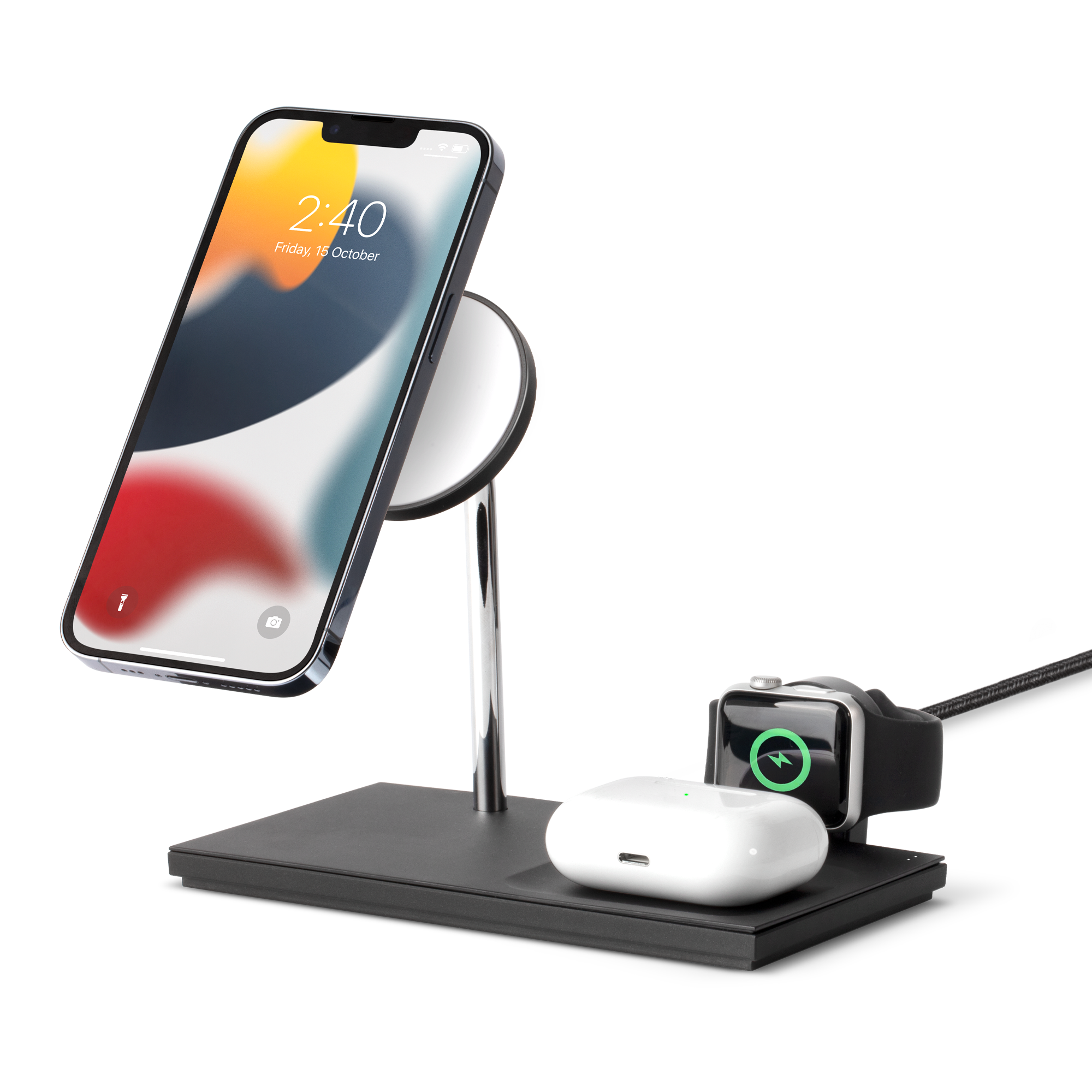 Tablet Stand Twisty Wireless Charger Home/Office Desk Mount Quad