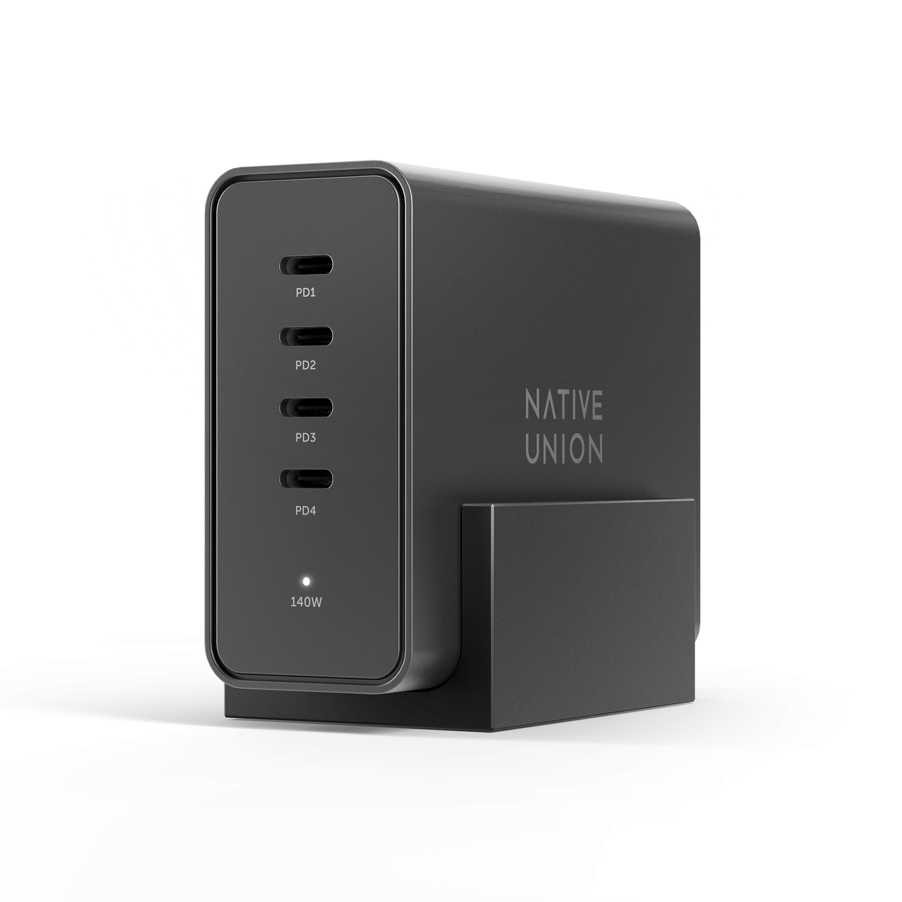 Native Union Fast GaN cargador dual USB-C 67W PD negro