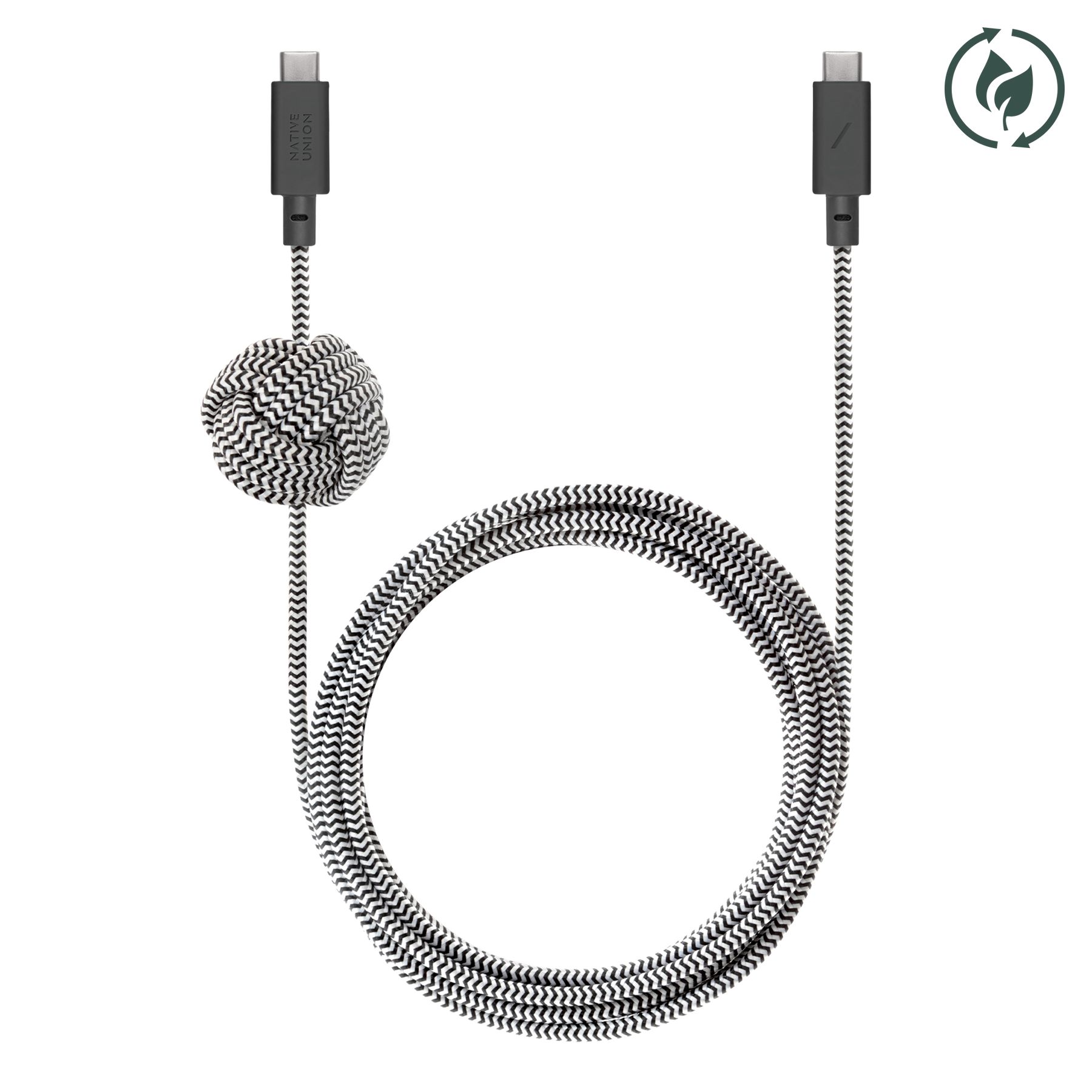 Just Wireless 4' TPU Type-C to USB-A Cable - Black