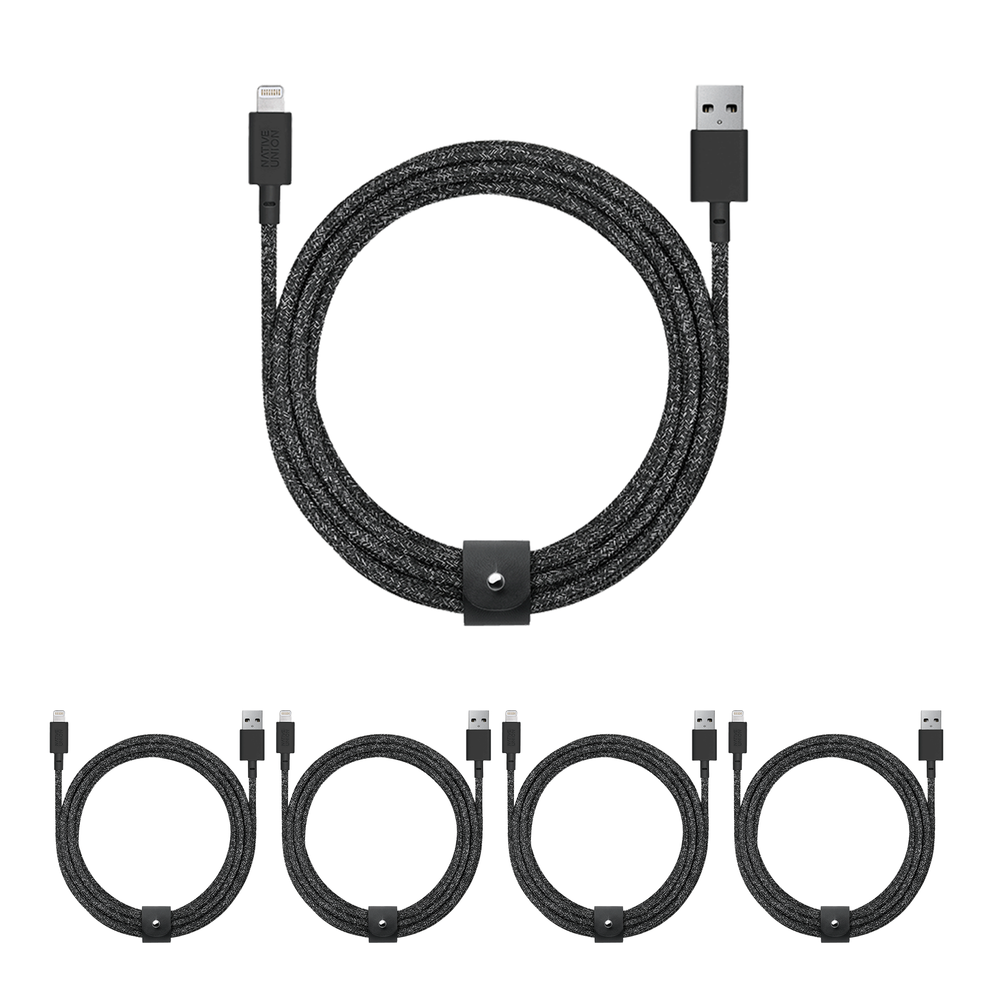 5-Pack Belt Cable XL (USB-A to Lightning)