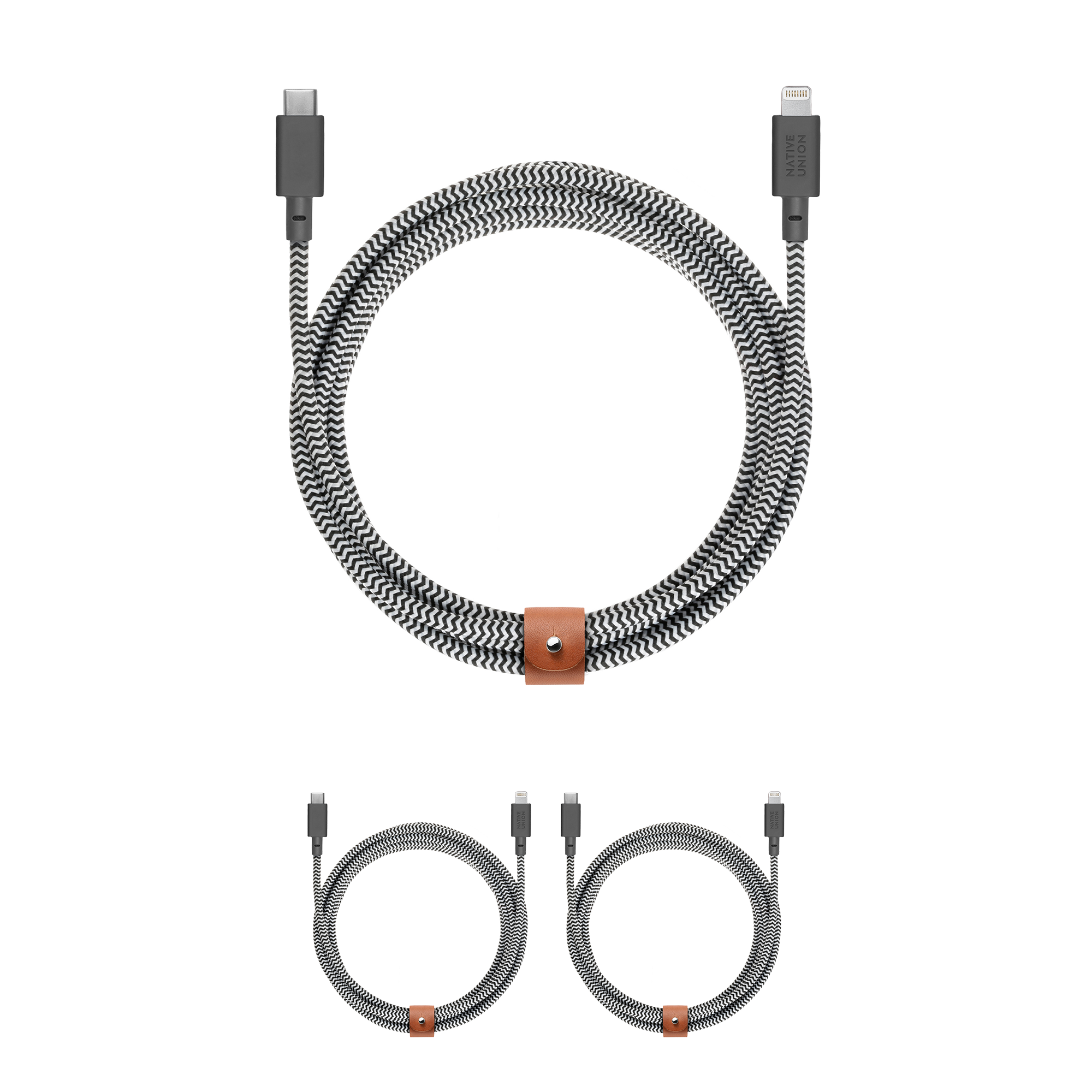 3-Pack Belt Cable XL (USB-C to Lightning)