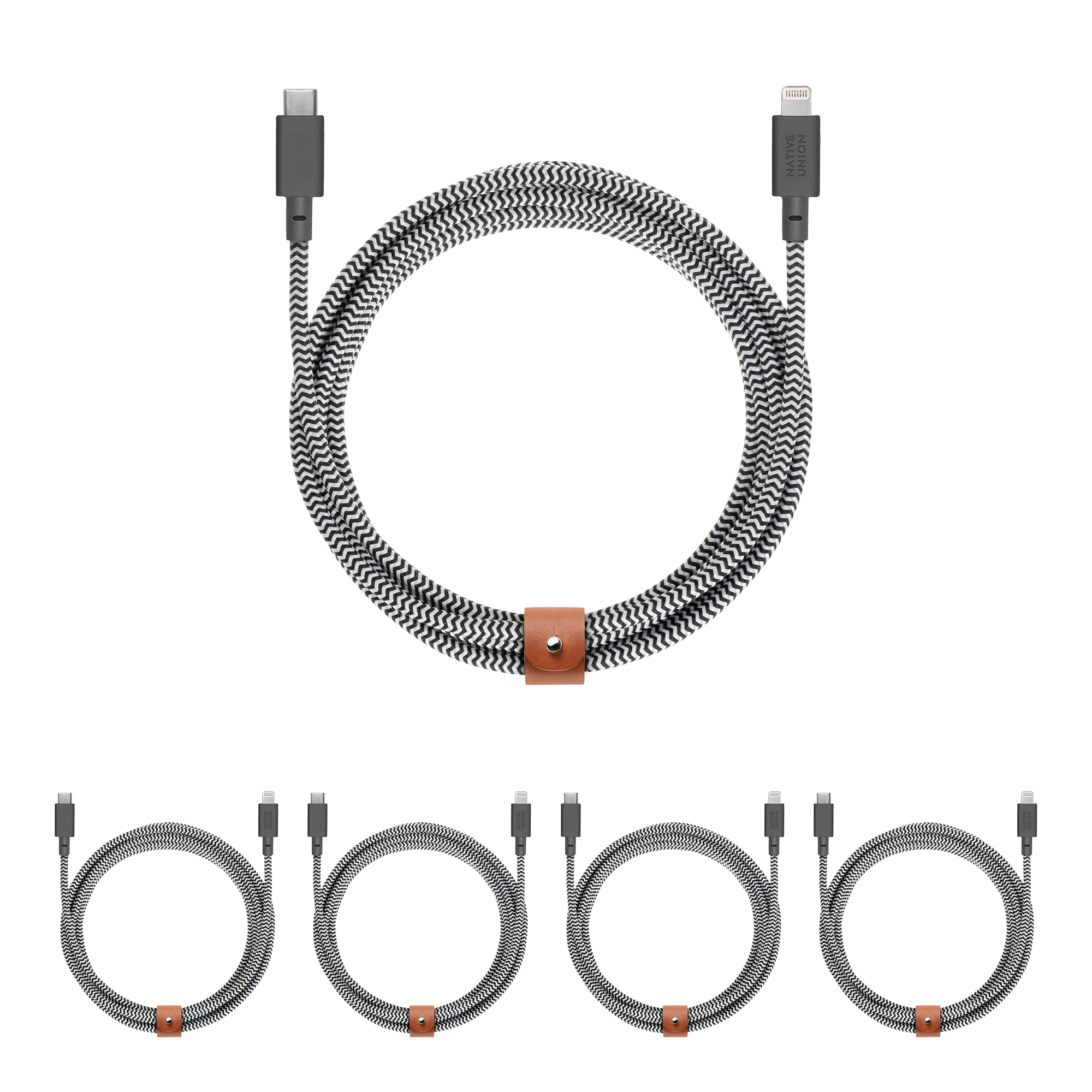 5-Pack Belt Cable XL (USB-C to Lightning)