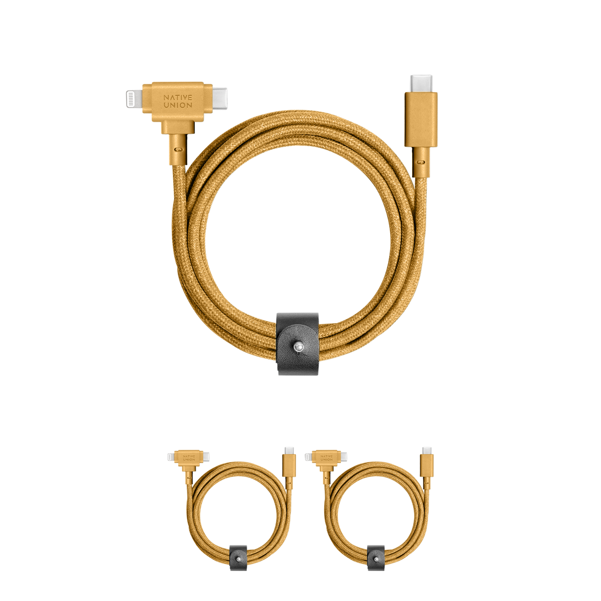 3-Pack Belt Cable Duo (USB-C to USB-C & Lightning)