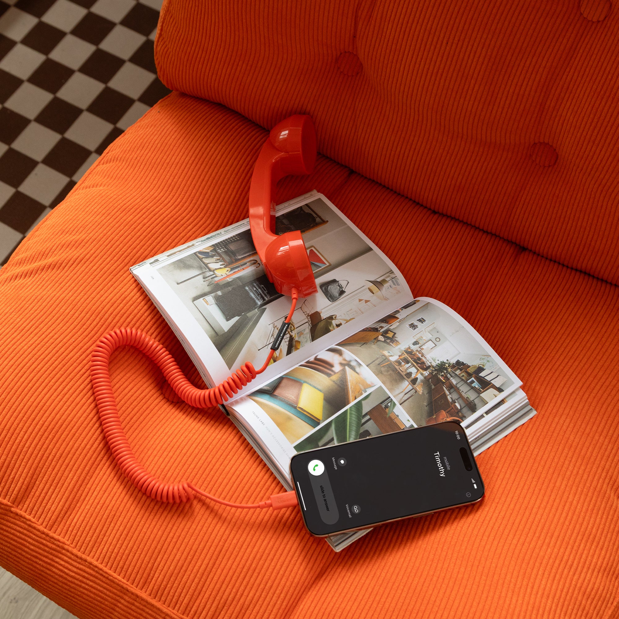 a*e様 Native Union Pop Phone オレンジ Native Union - POP Phone | Retro Bluetooth Handset