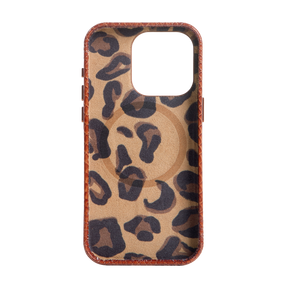 Embossed Cognac Case for iPhone 16