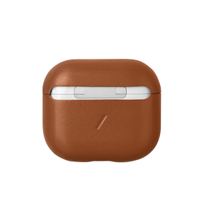 Brown LV Solid Leather Airpods Case