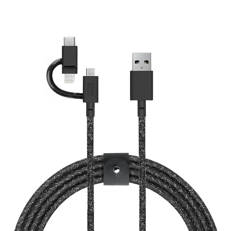 Native Union 6.5' USB Type-A-to-Micro-USB/Lightning/USB Type-C Cable Zebra  BELT-ULC-ZEB-NP - Best Buy