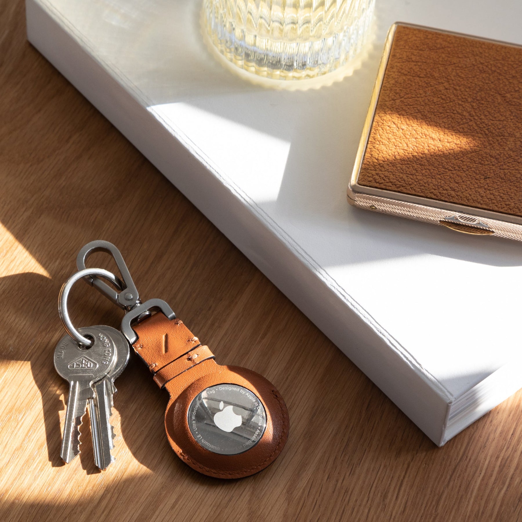 Leather AirTag Keychain Clip - The Pouch