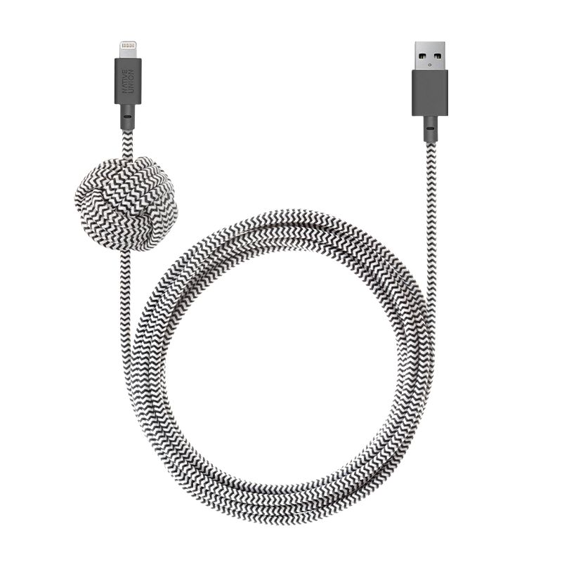 34253245579403,Night Cable (USB-A to Lightning) - Zebra